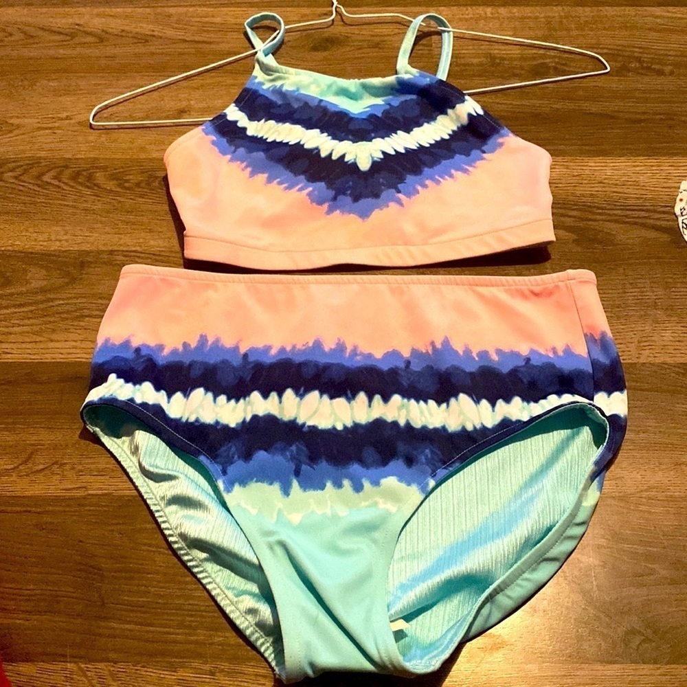 Justice‎ 2pc reversible swimsuit sz 18 nwt
